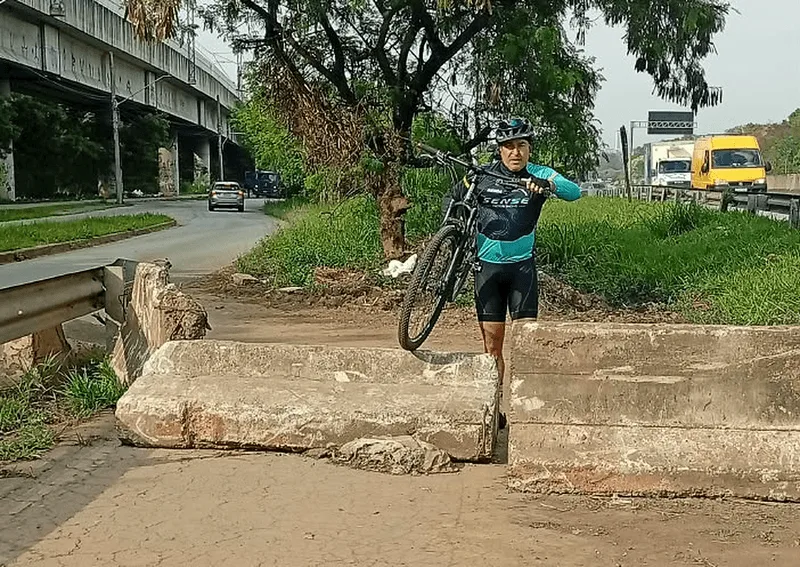 Ciclovia do Parque Ecológico do Tietê fechada na altura da Penha